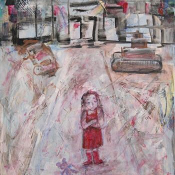 Картина под названием "Child of War" - Caren Keyser, Подлинное произведение искусства, Акрил