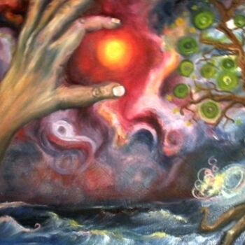 Pintura intitulada "Creation" por Cari Smith, Obras de arte originais