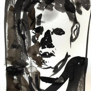 Drawing titled "self portrait" by Niclas Lundqvist, Original Artwork