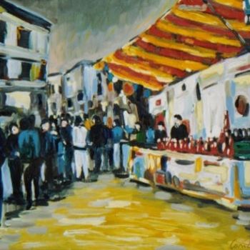 Painting titled "ORTONA MERCATINO" by Carilu', Original Artwork, Oil