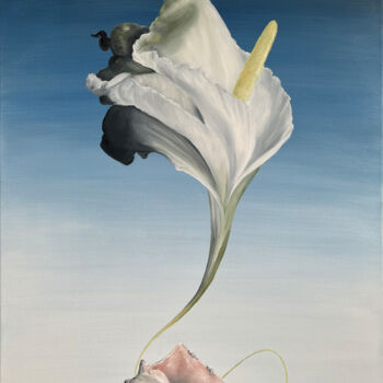 Pittura intitolato "Cloud Flower" da Carina Martins, Opera d'arte originale, Olio