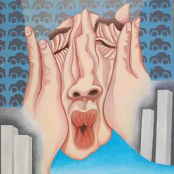 Peinture intitulée "Fait de consumation" par Carine Capelle (Nelly), Œuvre d'art originale, Acrylique Monté sur Châssis en b…