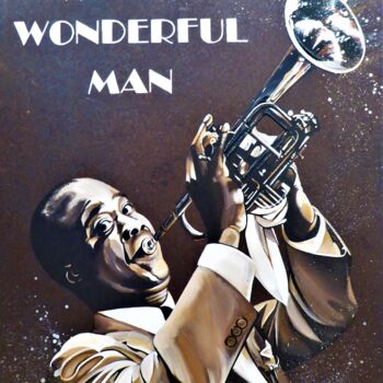Peinture intitulée "What a wonderful man" par Carine Ricard, Œuvre d'art originale, Acrylique