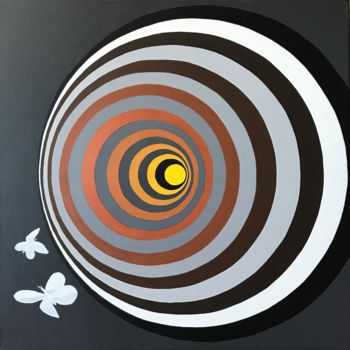 Painting titled "Spirale infernale" by Carine Vigo, Original Artwork, Acrylic