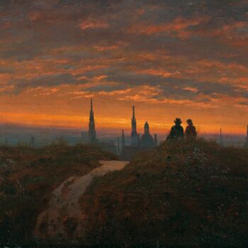 Painting titled "View of Dresden at…" by Carl Gustav Carus, Original Artwork, Oil