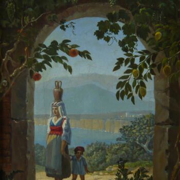 Pittura intitolato "Erinnerung an Sorre…" da Carl Gustav Carus, Opera d'arte originale, Olio