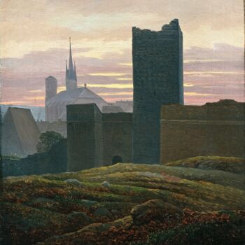 Pittura intitolato "The Imperial Castle…" da Carl Gustav Carus, Opera d'arte originale, Olio