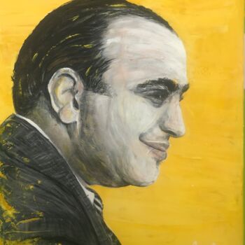 Painting titled "Al Capone" by Carl Jean, Original Artwork, Acrylic