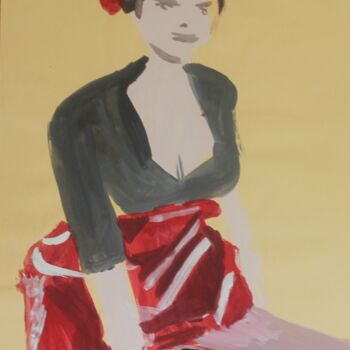 Painting titled "NANCY" by Carla Favoino, Original Artwork, Acrylic