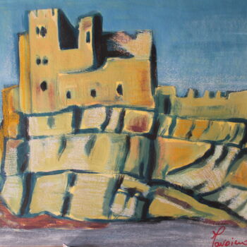 Pittura intitolato "castello di roseto…" da Carla Favoino, Opera d'arte originale, Acrilico