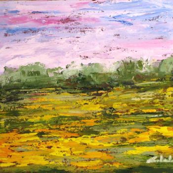 Painting titled "i Il mare giallo de…" by Colombo, Original Artwork, Oil