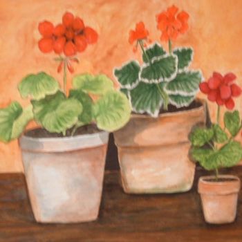 Painting titled "Three of a kind" by Carla J Connelly, Original Artwork, Oil