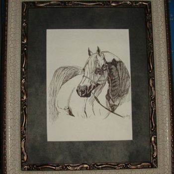 Ζωγραφική με τίτλο "Arabian King framed" από Carla J Connelly, Αυθεντικά έργα τέχνης