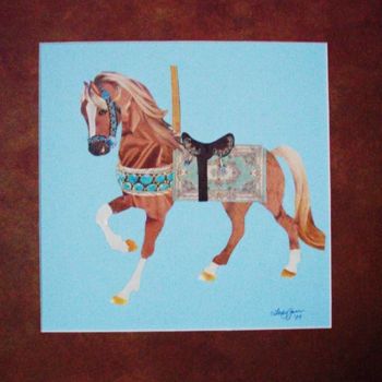 Painting titled "Merry-go-Horse II" by Carla J Connelly, Original Artwork, Other