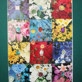 Painting titled "Floral Gems" by Carla J Connelly, Original Artwork, Other