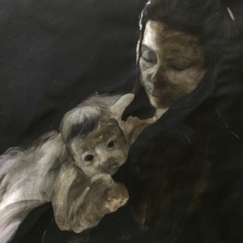 Peinture intitulée "abbraccio.jpg" par Carla Poggi, Œuvre d'art originale, Acrylique