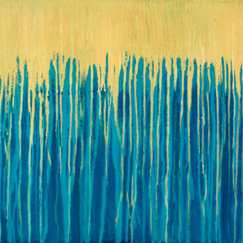 Painting titled "A Crush on Blue (#2…" by Carla Sá Fernandes, Original Artwork, Acrylic Mounted on Wood Stretcher frame
