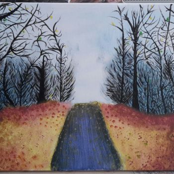 Painting titled "Le chemin vers le b…" by Carla Sekelsky, Original Artwork, Acrylic