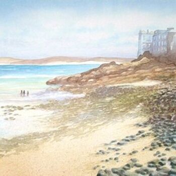 Painting titled "St. Ives Bay" by Carl Conway, Original Artwork, Oil