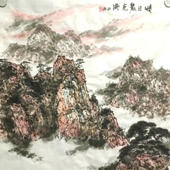 Painting titled "Full of rock light…" by Jinbing Huang, Original Artwork, Ink