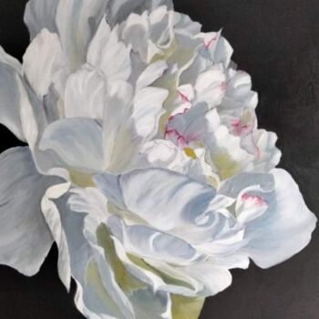 Painting titled "Noir et blanc" by Carline, Original Artwork, Oil