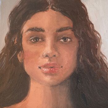Peinture intitulée "Portrait 3" par Carlita, Œuvre d'art originale, Huile