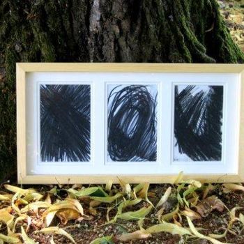 Peinture intitulée "3 x crayon noir gra…" par Carlitous, Œuvre d'art originale