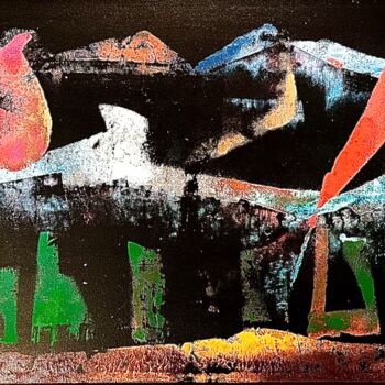 Peinture intitulée "liguria_paesaggi no…" par Carlo Alberto Cozzani, Œuvre d'art originale, Acrylique Monté sur Châssis en b…