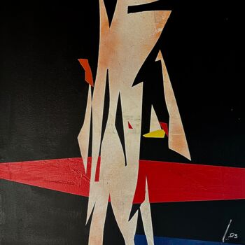 Painting titled "new man_2023" by Carlo Alberto Cozzani, Original Artwork, Acrylic Mounted on Wood Stretcher frame