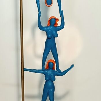 Sculptuur getiteld "Equilibrio" door Carlo Alberto Pacifici, Origineel Kunstwerk, Polymeer klei
