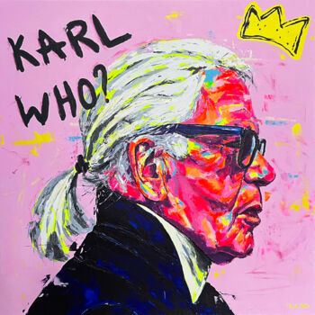 Painting titled "KING KARL!" by Carlo Bzdok, Original Artwork, Acrylic Mounted on Wood Stretcher frame