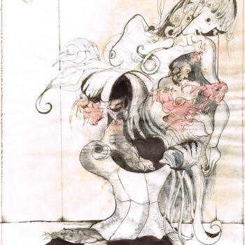 Disegno intitolato "St. Pauli Milieu 2" da Carlo Cazals, Opera d'arte originale, Matita