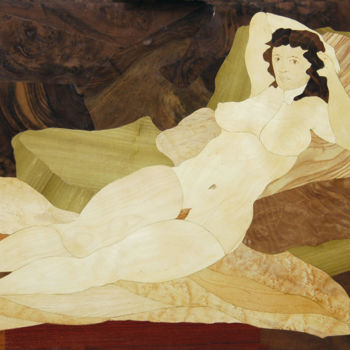 Artisanat intitulée "Maya desnuda - Goya" par Carlo Ciccone, Œuvre d'art originale
