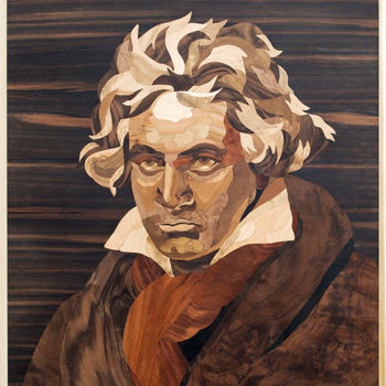 Artisanat intitulée "Ludwig van Beethoven" par Carlo Ciccone, Œuvre d'art originale