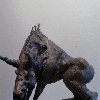 Sculpture intitulée "Il diablo - cm 20x2…" par Carlo Zoli, Œuvre d'art originale, Céramique