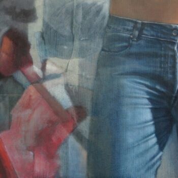 Painting titled "Trame et miroir 02" by Carlos Alberto Castillo, Original Artwork