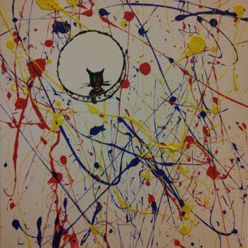 Painting titled "mewow" by Carlos Alberto Gonçalves, Original Artwork, Acrylic