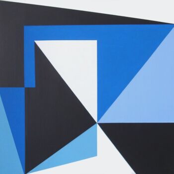 Pintura titulada "Escalera Azul" por Carlos Álvarez Maciel, Obra de arte original, Acrílico