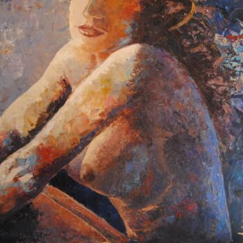 Картина под названием "flor de lis (pasión)" - Carlos Antolin, Подлинное произведение искусства, Масло