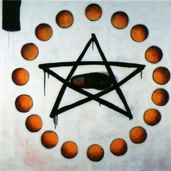 Schilderij getiteld "Orange Republic" door Carlos David, Origineel Kunstwerk, Olie