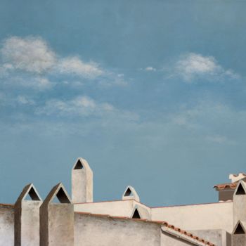 Ζωγραφική με τίτλο "Chimneys" από Carlos María Ferreira Soto, Αυθεντικά έργα τέχνης, Ακρυλικό
