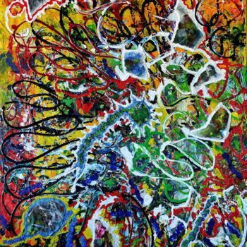 Painting titled "The frequency of a…" by Carlos Paredes Colin, Original Artwork, Acrylic