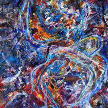 Painting titled "Quantum spectral im…" by Carlos Paredes Colin, Original Artwork, Acrylic