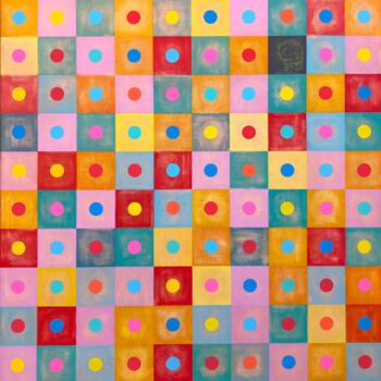 Pittura intitolato "Abstract game 5" da Carlos Pequito, Opera d'arte originale, Acrilico Montato su Telaio per barella in le…