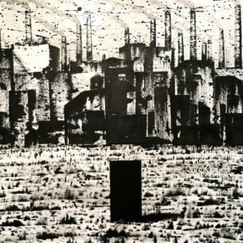 Schilderij getiteld "Monolithe" door Carlos Pequito, Origineel Kunstwerk, Acryl
