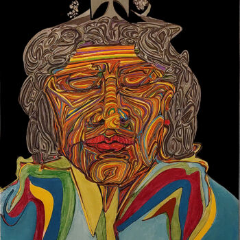 Peinture intitulée "Regal Resonance: Wo…" par Carlos Simpson, Œuvre d'art originale, Encre
