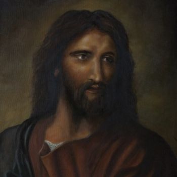Pintura intitulada "Jesus de Galilea" por Carlos Alberto Agudelo Henao, Obras de arte originais, Óleo