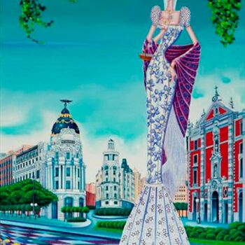 Pintura titulada "La Violetera" por Carlos Andino, Obra de arte original, Oleo