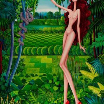 Pintura titulada "Eva" por Carlos Andino, Obra de arte original, Oleo