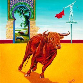 Pintura titulada "Indultado" por Carlos Andino, Obra de arte original, Oleo